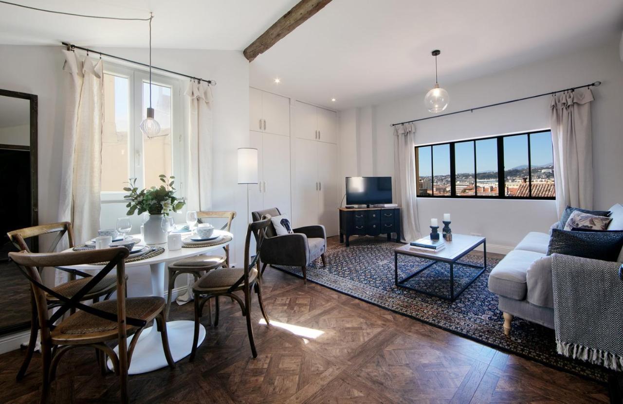 Ferienwohnung COCOON LOFT - MAGNIFIQUE LOFT SOUS TOIT, REFAIT A NEUF, VUES SPLENDIDES, CLIM, WIFi Nizza Exterior foto