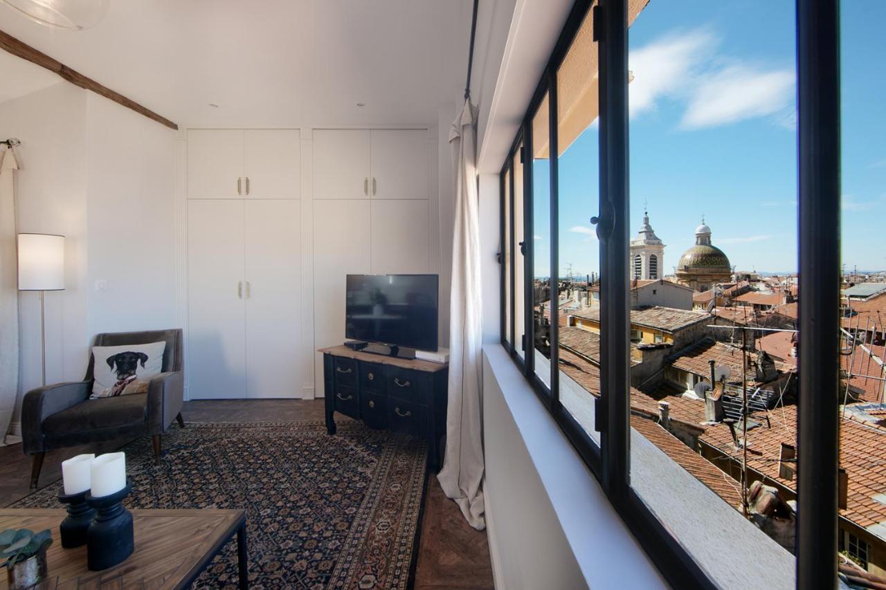 Ferienwohnung COCOON LOFT - MAGNIFIQUE LOFT SOUS TOIT, REFAIT A NEUF, VUES SPLENDIDES, CLIM, WIFi Nizza Exterior foto